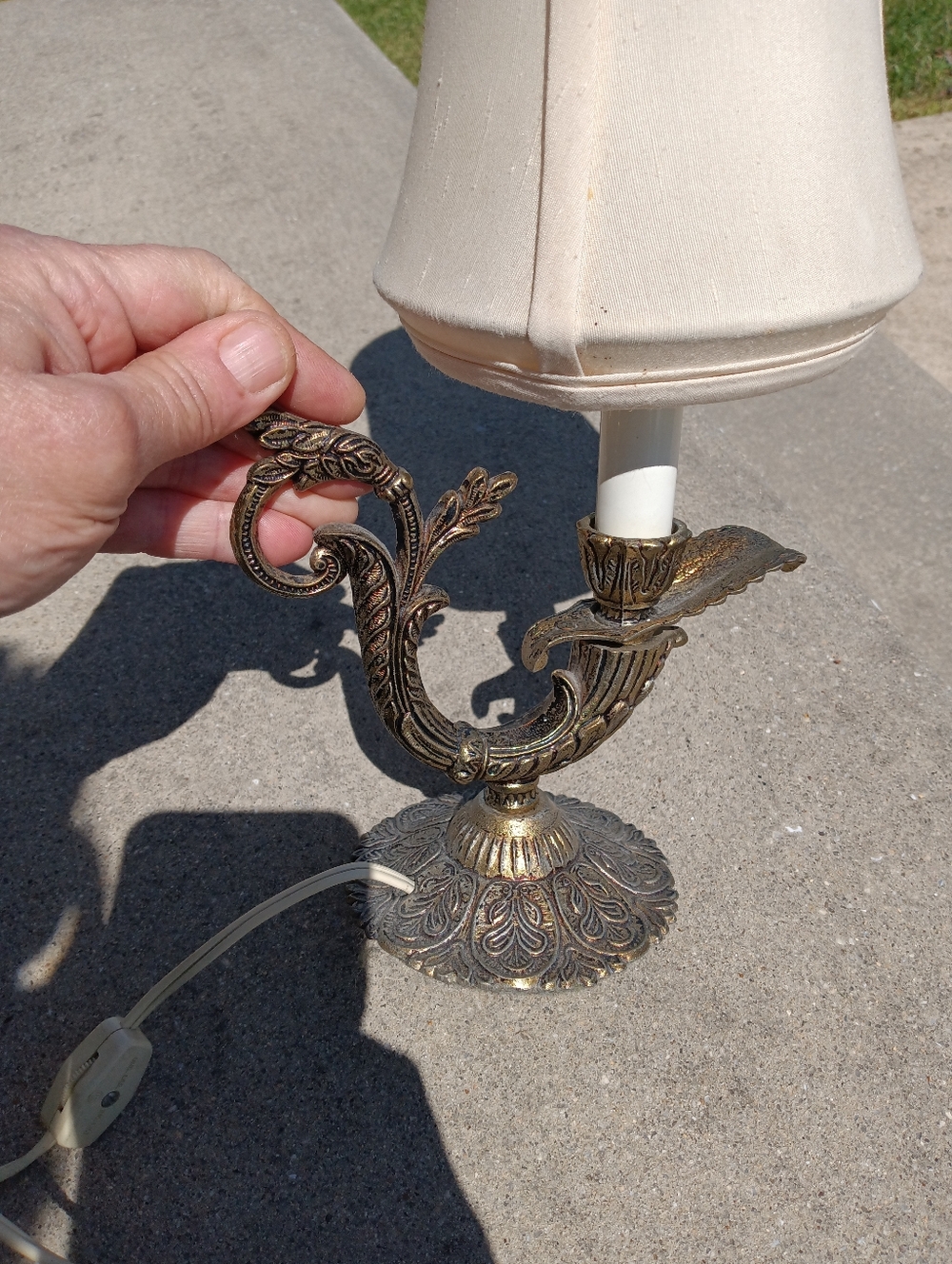 Vintage Brass Table Desk Accent Lamp